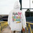 Cute Hello Second Grade Back To School Coquette Teacher Girl Men's Hoodie Back Print, funny design