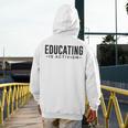 Educating Is Activism Feminist Social Justice Teacher For Men Women Men's Hoodie Back Print, funny design