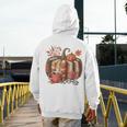 Fall Book Pumpkin Retro Reading Halloween Teacher Men's Hoodie Back Print, funny design Fall Book Pumpkin Retro Reading Halloween Teacher Men's Hoodie Back Print, funny design