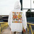 Fall In Love With Learning Thanksgiving Teacher Student Men's Hoodie Back Print, funny design Fall In Love With Learning Thanksgiving Teacher Student Men's Hoodie Back Print, funny design