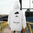 French Teacher Halloween Bonjour Ghost Men's Hoodie Back Print, funny design