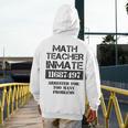 Halloween Math Teacher Prisoner Costume Men's Hoodie Back Print, funny design Halloween Math Teacher Prisoner Costume Men's Hoodie Back Print, funny design