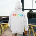 Happy Fri Yay Teacher Friday Men's Hoodie Back Print, funny design