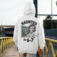 Haunted 67 Skeleton Math Teacher Halloween Costume Math Pun Men's Hoodie Back Print, funny design Haunted 67 Skeleton Math Teacher Halloween Costume Math Pun Men's Hoodie Back Print, funny design
