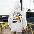 I'm Just Here To Get Messy Art Teacher Artist Painting Men's Hoodie Back Print, funny design