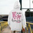 K Is For Kindergarten Teacher Coquette Bow Back To School Men's Hoodie Back Print, funny design K Is For Kindergarten Teacher Coquette Bow Back To School Men's Hoodie Back Print, funny design