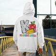 K Is For Kindergarten Teacher Pencil Apple Back To School Men's Hoodie Back Print, funny design