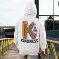 K Is For Kindness Unity Day Teacher Kids Men's Hoodie Back Print, funny design