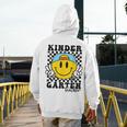 Kindergarten Teacher Hippie Smile Face Back School Men's Hoodie Back Print, funny design Kindergarten Teacher Hippie Smile Face Back School Men's Hoodie Back Print, funny design