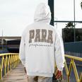 Leopard Paraprofessional Back To School Para Squad Teacher Men's Hoodie Back Print, funny design