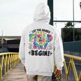 Let The Games Field Day Begin Tie Dye Adults Teacher Kids Men's Hoodie Back Print, funny design Let The Games Field Day Begin Tie Dye Adults Teacher Kids Men's Hoodie Back Print, funny design