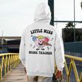 Little Miss Music Teacher Music Teacher Team Men's Hoodie Back Print, funny design