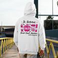 Pre-k Teacher In October We Wear Pink Breast Cancer Men's Hoodie Back Print, funny design