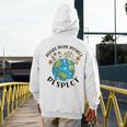 Reduce Reuse Recycle Respect Earth Day Teacher Girl Women Men's Hoodie Back Print, funny design Reduce Reuse Recycle Respect Earth Day Teacher Girl Women Men's Hoodie Back Print, funny design