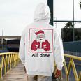Retro All Done Christmas Special Ed Teacher Team Santa Women Men's Hoodie Back Print, funny design