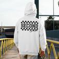Second Grade Checkered Teacher 1st Day Back To School Women Men's Hoodie Back Print, funny design