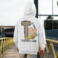 T Is For Teacher’s Aide Back To First Day Of School Leopard Men Women Girls Kids Men's Hoodie Back Print, funny design T Is For Teacher’s Aide Back To First Day Of School Leopard Men Women Girls Kids Men's Hoodie Back Print, funny design