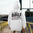 It Takes Balls To Teach PE Gym Teacher Men's Hoodie Back Print, Pe Teacher Gifts, funny design