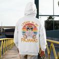 I Teach In My Pajamas Teacher Sunset Bear Retro Men's Hoodie Back Print, funny design I Teach In My Pajamas Teacher Sunset Bear Retro Men's Hoodie Back Print, funny design