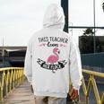 This Teacher Loves Her Flock Cute Flamingo Teacher Men's Hoodie Back Print, funny design This Teacher Loves Her Flock Cute Flamingo Teacher Men's Hoodie Back Print, funny design