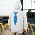 Teacher Tie & Pocket Protector Costume School Men's Hoodie Back Print, funny design