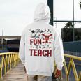 Teachers Oh What Fun It Is To Teach Cute Red Plaid Reindeer Men's Hoodie Back Print, funny design