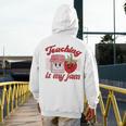 Teaching Is My Jam Cute Strawberry For Women Teachers Men's Hoodie Back Print, funny design Teaching Is My Jam Cute Strawberry For Women Teachers Men's Hoodie Back Print, funny design