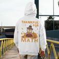 Thankful Math Turkey Teacher Happy Thanksgiving Men's Hoodie Back Print, funny design