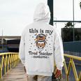 This Is My Tired Teacher Costume Skull Halloween Messy Bun Men's Hoodie Back Print, funny design This Is My Tired Teacher Costume Skull Halloween Messy Bun Men's Hoodie Back Print, funny design