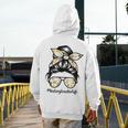 History Teacher Messy Bun Life Hair Glasses Men's Hoodie Back Print, History Teacher Gifts, funny design History Teacher Messy Bun Life Hair Glasses Men's Hoodie Back Print, History Teacher Gifts, funny design