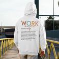 Vintage Work Bestie Definition Teachers Nurses Boss Women Men's Hoodie Back Print, funny design