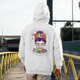Witchy Teacher Halloween Messy Bun Teacher Bleached Men's Hoodie Back Print, funny design Witchy Teacher Halloween Messy Bun Teacher Bleached Men's Hoodie Back Print, funny design