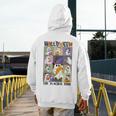 Women Halloween The Teacher Tour Ghosts Pencil Pumpkins Men's Hoodie Back Print, funny design
