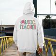 Women Music Teacher First Day Of School Elementary School Men's Hoodie Back Print, funny design