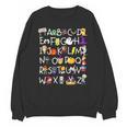 Alphabet ABCs Halloween Characters Kindergarten Teacher Kids Unisex Sweatshirt, trending gift