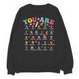 Alphabet Positive Affirmations Back To School Teacher Unisex Sweatshirt, trending gift