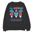 All American Teacher Pencil Coquette Bow USA Flag Teachers Unisex Sweatshirt, trending gift