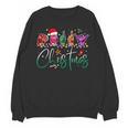ASL Christmas Buffalo Plaid Teacher American Sign Language Unisex Sweatshirt, trending gift