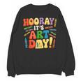 Back To School Hooray It's Art Day Art Teacher Artist Unisex Sweatshirt, trending gift Back To School Hooray It's Art Day Art Teacher Artist Unisex Sweatshirt, trending gift
