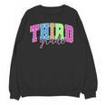 Back To School Neon Checkered Third Grade Colorful Teacher Unisex Sweatshirt, trending gift Back To School Neon Checkered Third Grade Colorful Teacher Unisex Sweatshirt, trending gift