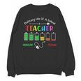 Battery Life Of A School Teacher Monday To Friday For Men Women Unisex Sweatshirt, trending gift