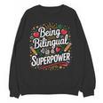 Being Bilingual Is A Superpower ESL Teacher School Unisex Sweatshirt, Esl Teacher Gifts, trending gift Being Bilingual Is A Superpower ESL Teacher School Unisex Sweatshirt, Esl Teacher Gifts, trending gift