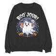 Boo Jour Ghost Halloween French Teacher Cute Coffe Croissant Unisex Sweatshirt, trending gift Boo Jour Ghost Halloween French Teacher Cute Coffe Croissant Unisex Sweatshirt, trending gift