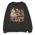 Book Tree All Is Calm Said No Teacher Ever Christmas Unisex Sweatshirt, trending gift