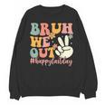 Bruh We Out Teacher Retro Last Day Of School Boys Girls Kids Unisex Sweatshirt, trending gift Bruh We Out Teacher Retro Last Day Of School Boys Girls Kids Unisex Sweatshirt, trending gift