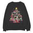 Christmas Library Tree Love Reading Books Nerd Teacher Unisex Sweatshirt, trending gift Christmas Library Tree Love Reading Books Nerd Teacher Unisex Sweatshirt, trending gift