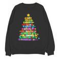 Christmas Tree Made Of Crayons School Teacher Life Student Unisex Sweatshirt, trending gift