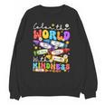 Color The World With Kindness Crayon Positivity Teacher Unisex Sweatshirt, trending gift