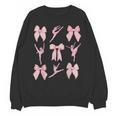 Coquette Bow Ballet Dance Teacher Coquette Women Dancing Unisex Sweatshirt, trending gift Coquette Bow Ballet Dance Teacher Coquette Women Dancing Unisex Sweatshirt, trending gift