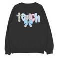 Coquette Bow Teach Teacher Happy First Day Back To School Unisex Sweatshirt, trending gift Coquette Bow Teach Teacher Happy First Day Back To School Unisex Sweatshirt, trending gift